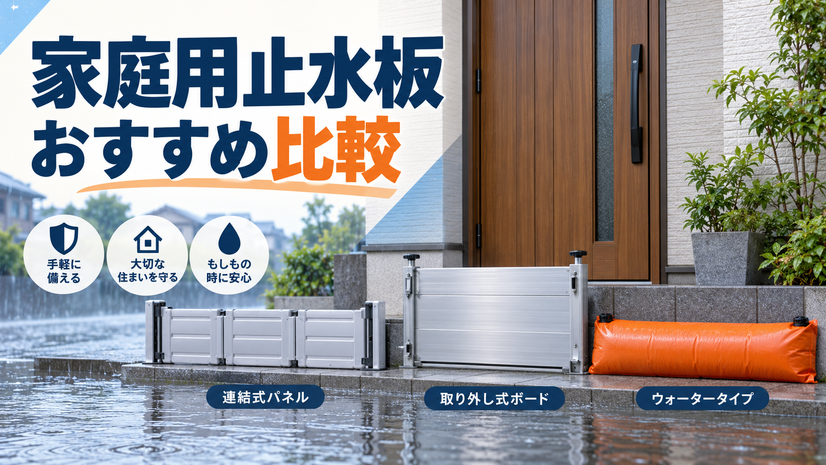 家庭用止水板の種類とおすすめ製品の比較