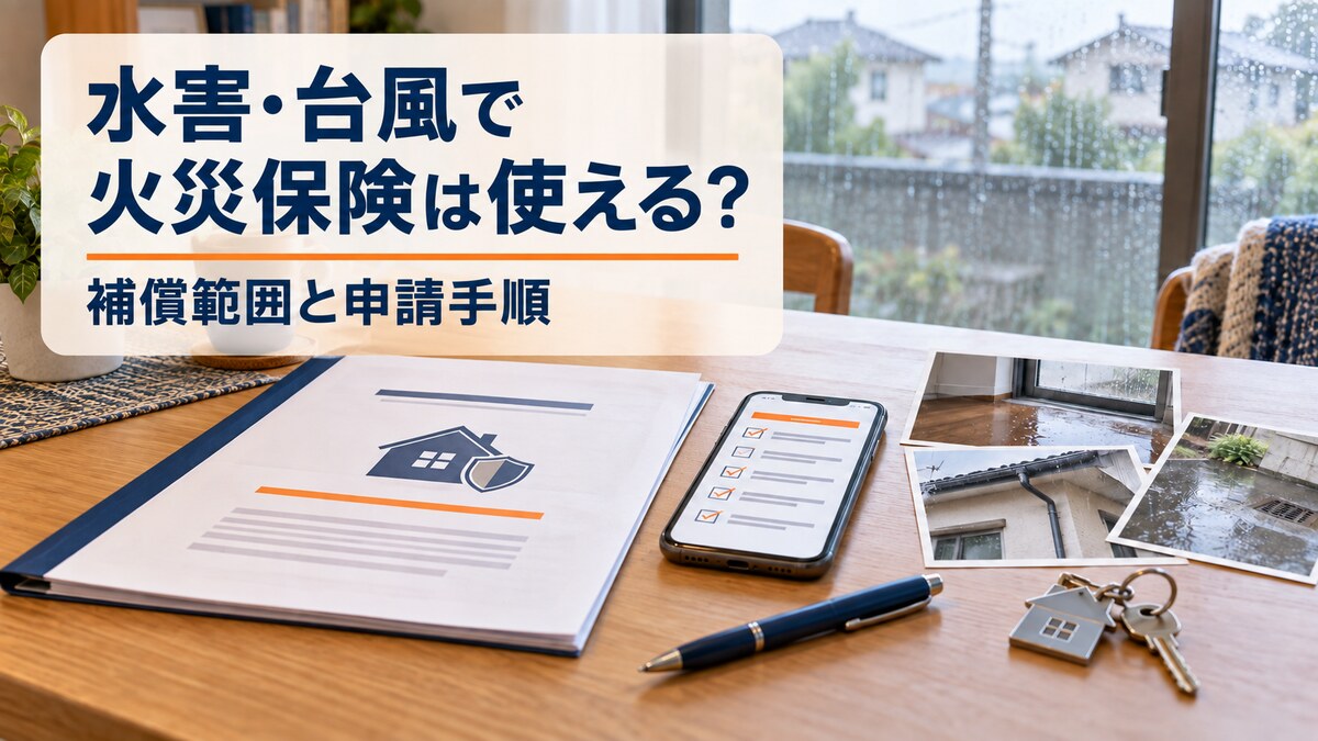水害・台風による住宅被害と火災保険の補償範囲・申請手順