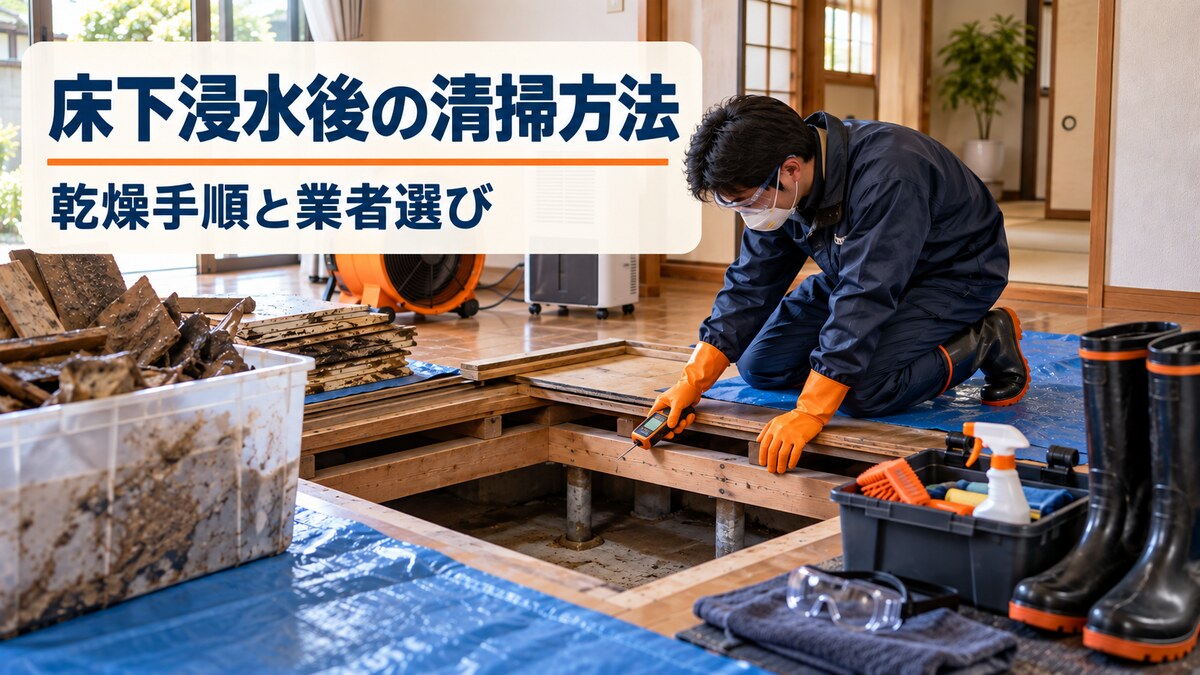 床下浸水後の清掃方法と乾燥手順・水害復旧業者の選び方